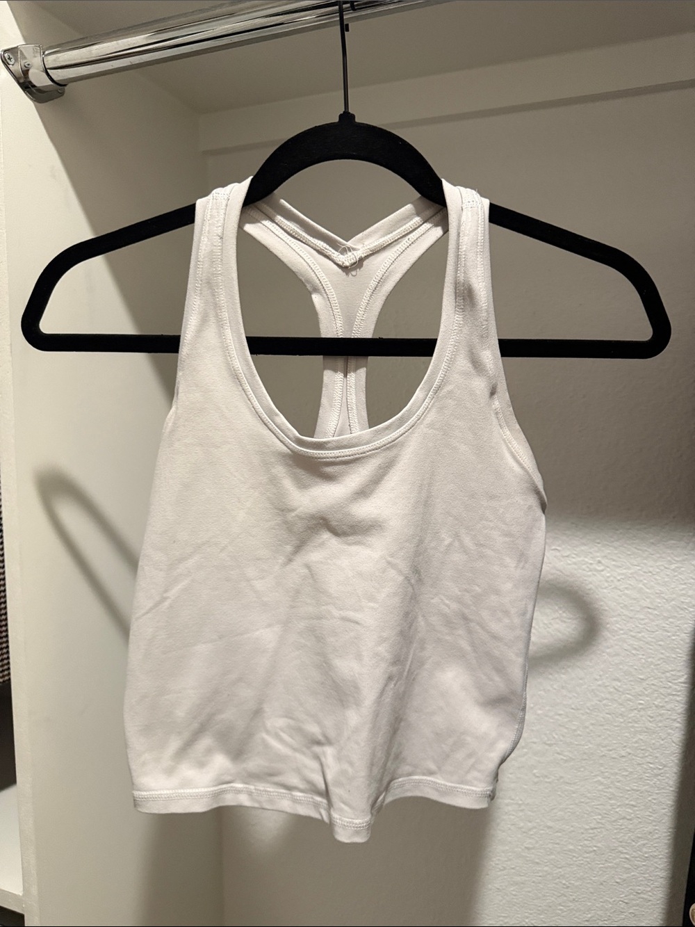 Light grey Racerback Crop Tank Top